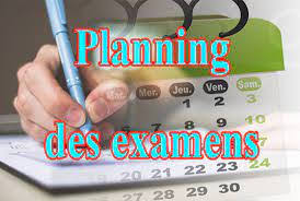 Calendrier des examens du premier semestre